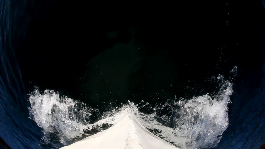 Fish eye shot from boat. Location: Croatia near Dubrovnik, Europe.