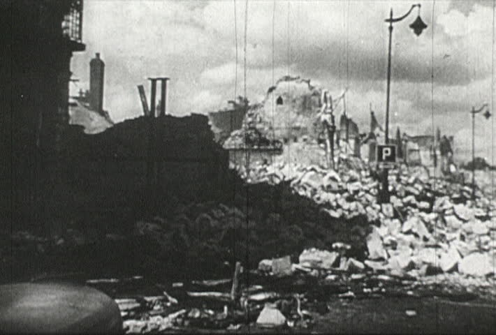 FRANCE- CIRCA 1942-1944: World War II, Rubble of France