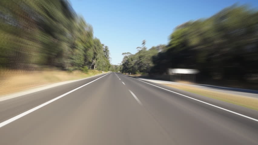 Driving on Australian highway