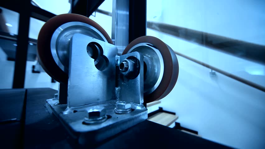 video footage of rollers in elevator