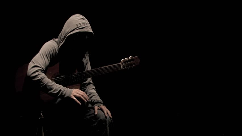 Classical Guitarist Sweeping Chords & Picking, Acoustic