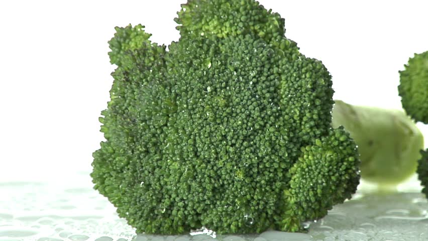 Broccoli florets laying down