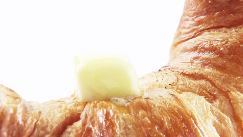 Croissant with knob of melting butter