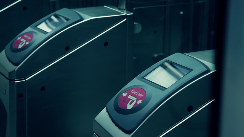 Close up of Commuter touching transport card on reader