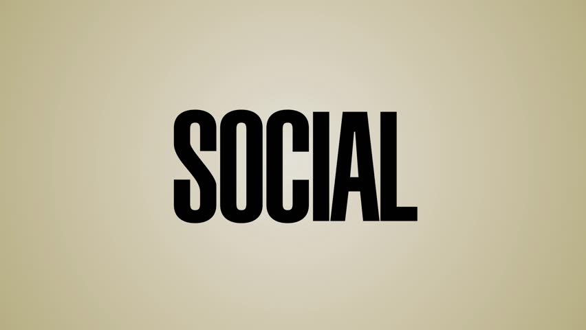 A looping, vertical carousel of words relating to social media. This file contains both a centred version text and an off-centred version with copy space. Loop ready animation HD 1080p.