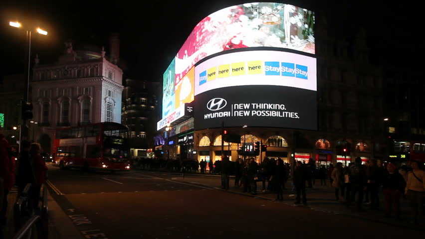 LONDON, UK - DECEMBER 27: Busses and other traffic on Piccadilly Circus on December 27, 2011 in London, UK. Piccadilly Circus is one of the main entertainment areas of London.