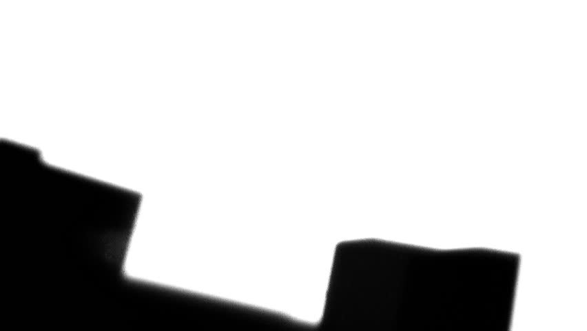 Silhouette of two co-workers