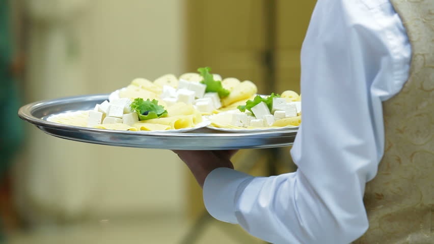 Waiters serving reception