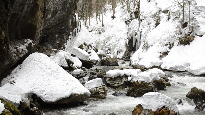 river in the winter