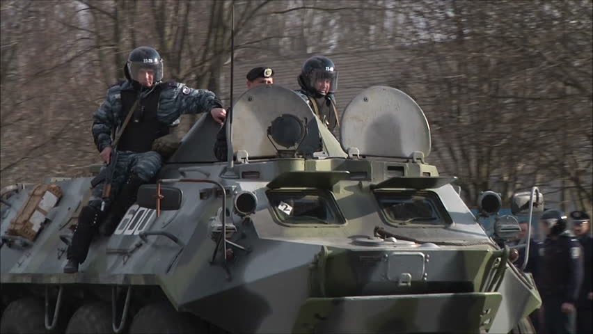 KIEV - MARCH 31: Training of militia (police) to disperse mass disorders on March 31, 2012 in Kiev. 