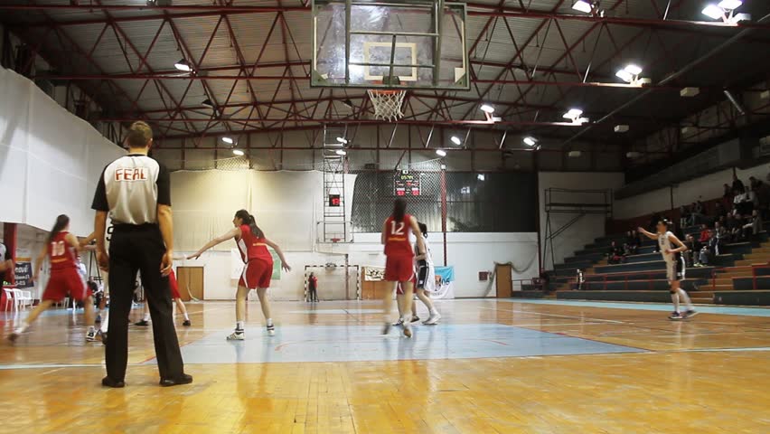 RIJEKA, CROATIA - APRIL 12: Training match of Croatian national women's basketball team on April 12, 2012 in Rijeka, Croatia.
