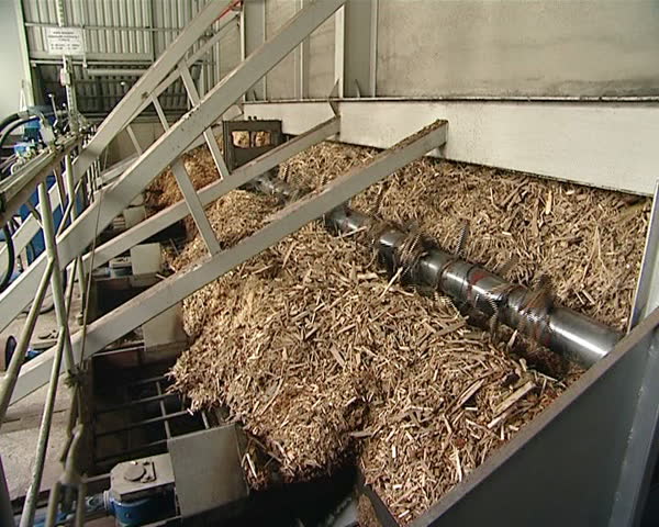 special escalator feed sawdust to heating boiler. organic natural fuel. industrial city heating.