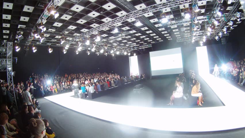 MOSCOW - MAR 21: (Timelapse View) Models show dresses on Mercedes-Benz Fashion Week, on March 21, 2012 in Moscow, Russia