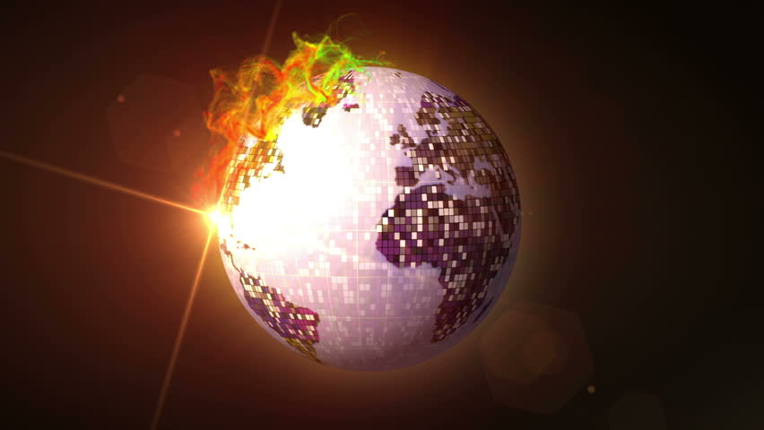 Earth Disco Ball in Particle Ring 2, with Alpha Channel