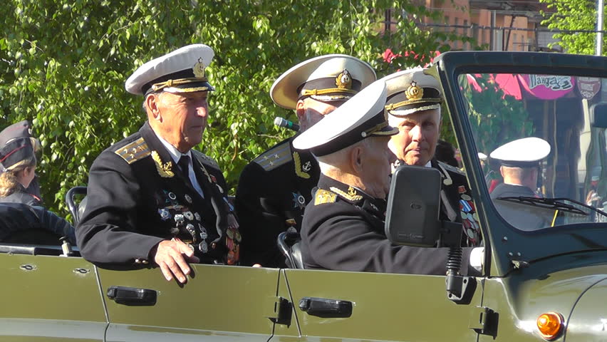 KALININGRAD, RUSSIA - MAY 9: Ceremonial parade at Kaliningrad - dedicated to 67th anniversary of victory at Great Patriotic War. May 9, 2012 Kaliningrad, Russia