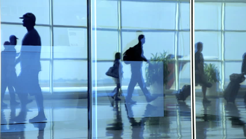 people walking in air terminal