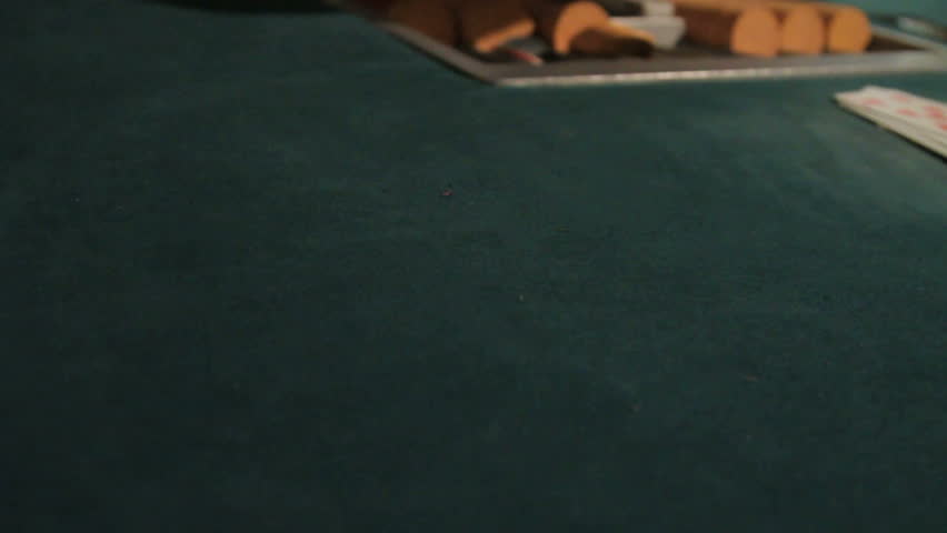 Gambler getting a blackjack dealt to him