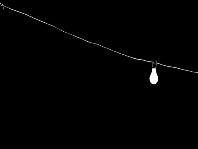 Lightbulb flickering on electrical line.