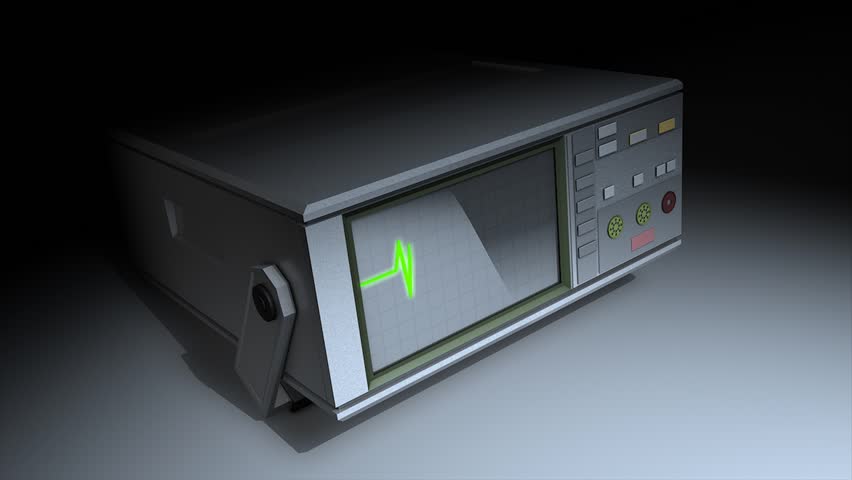 Concept animation, Cardiograph with heart-shaped heartbeat reading. matte included.

