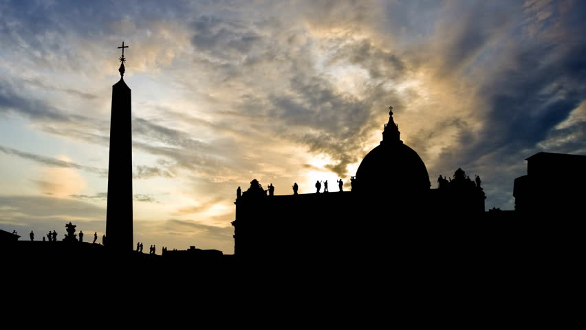 Saint Peter's Square, or Piazza San Pietro, is located directly in front of St. Peter's Basilica in Vatican City. 