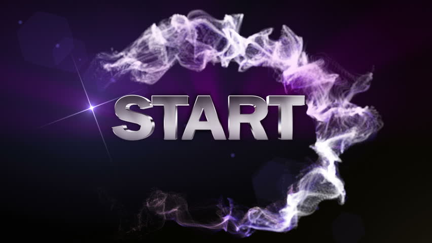 START Text in Particles (Double Version) Blue