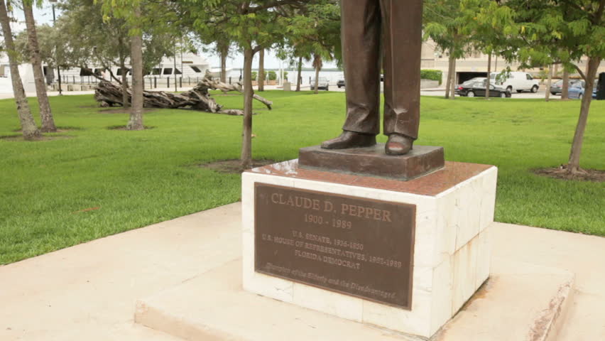 MIAMI, FL - June 2: Claude Pepper monument at Downtown Miami 2, 2012 in Miami, FL. Claude Denson Pepper (September 8, 1900 â May 30, 1989) was an American politician of the Democratic Party. 