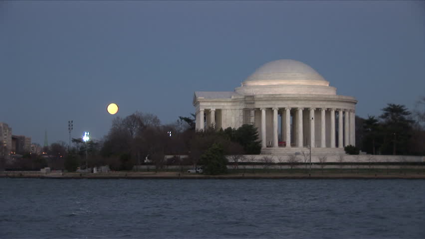 Jefferson Memorial at magic hour in Washington DC United States