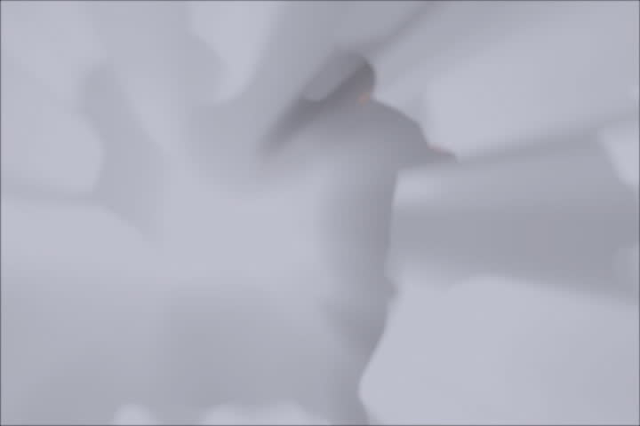 scary background with running figure, 3D animation