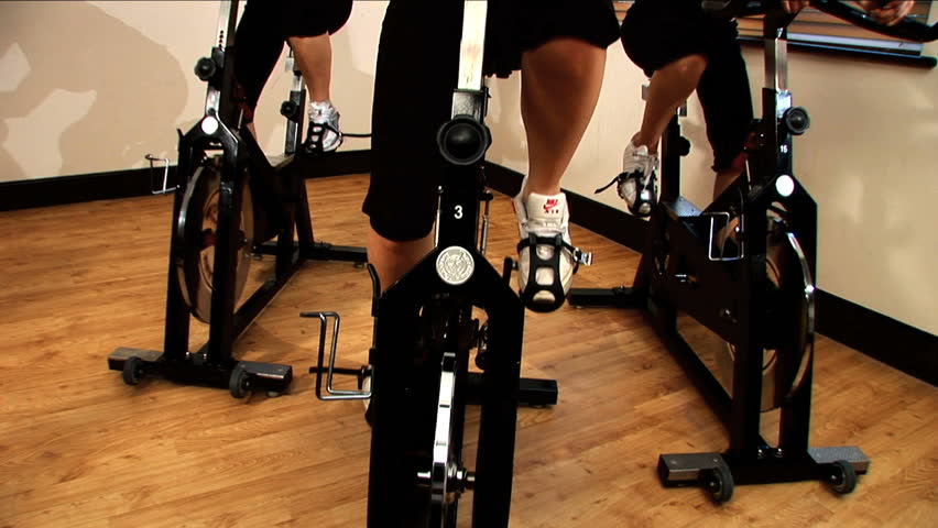 Beautiful girls exercising at the gym