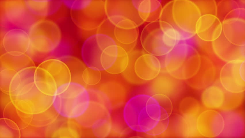 red orange pink yellow circle bokeh lights. computer generated loopable abstract motion background, slight film grain. HD 1080 pogressive.
