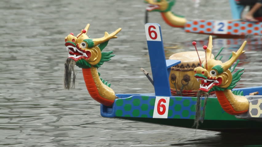 HONG KONG, CHINA - JUNE 23: Dragon Boat Racing in Hong Kong. Dragon boat racing is a popular traditional Chinese sport. June 23, 2012 in Hong Kong, China