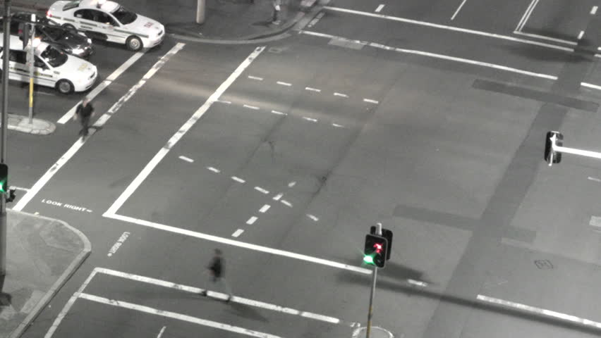 Sydney Downtown Elizabeth Street Liverpool Street at night highangle timelapse - New South Wales Australia