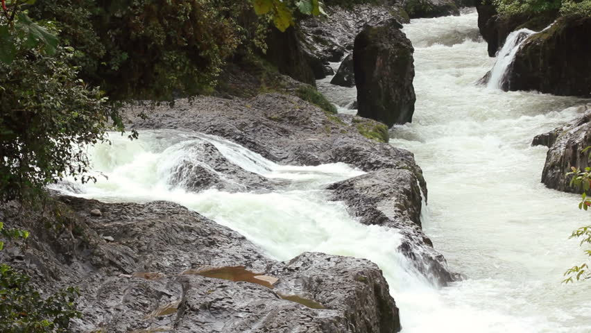 Rio Hollin. Running through rainforest in the Ecuadorian Amazon