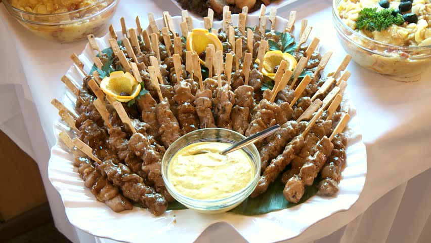 video footage of a buffet
