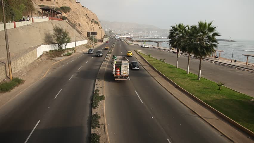 video footage of the Skyline of the metropolis of Lima, Peru, South america. 