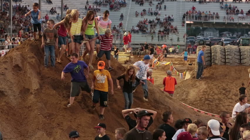 NEPHI, JUAB, UTAH 30 JUN 2012: Annual rural event where people run the obstacle course people at Juab County extreme enduro. Economic and team building ties to community.