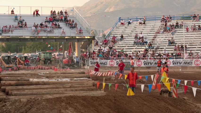 NEPHI, JUAB, UTAH 30 JUN 2012: Economic boost to rural community in annual race.  Motorcycle race jump. Juab County extreme enduro. difficult obstacle course with jumps, logs, rocks with tight turns.
