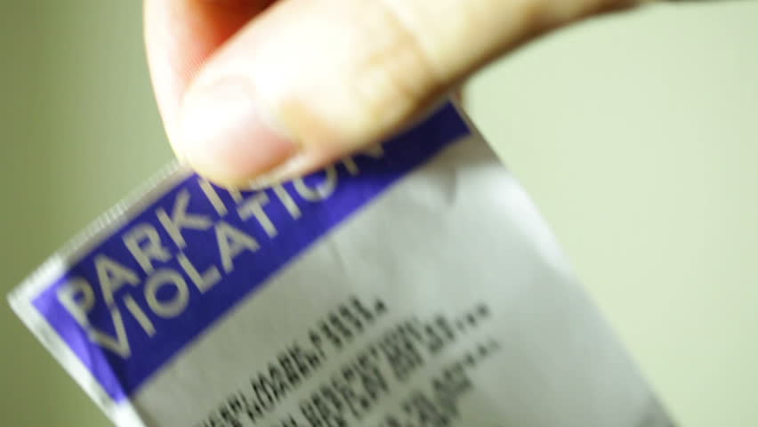 Tearing a parking ticket