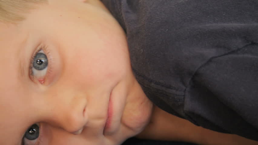 Close up of little boy resting in preschool