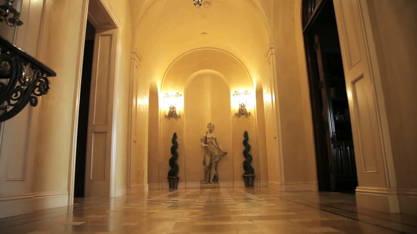 Formal entryway in an expensive home