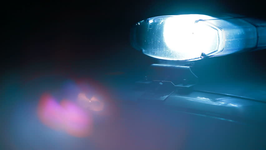 Police Car Siren on the Night City Road