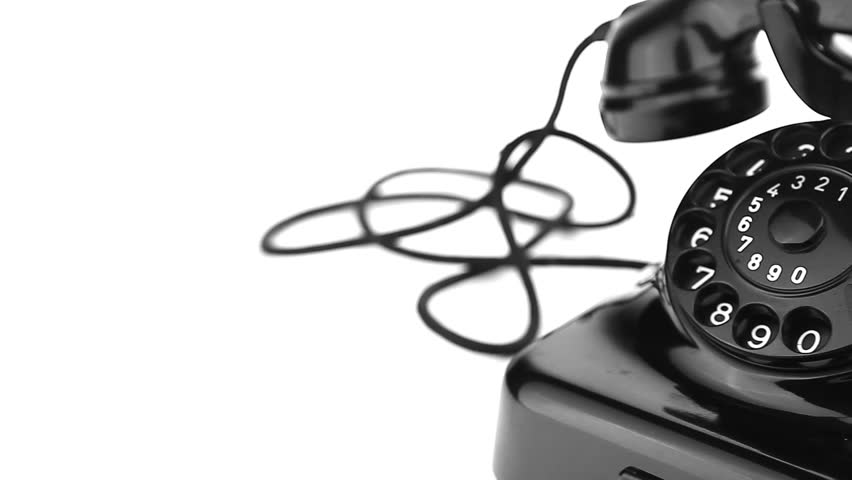 Black Old Retro Phone hotline