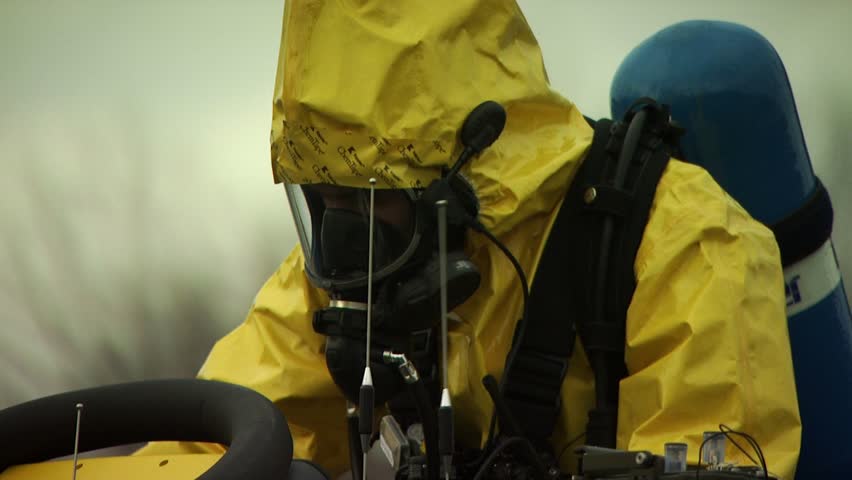 PROVIDENCE, RHODE ISLAND - SEPTEMBER 16, 2010: Hazmat emergency response drill