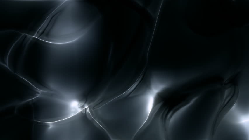 Gray, Cool And Paranormal Fluid Material Soft Surface Motions Within Fantasy Abstract