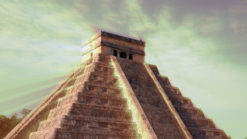 timelapse of the mayan ruins at chichen itza, mexico. the mayans believe that transformative events will occur on 21 december 2012.