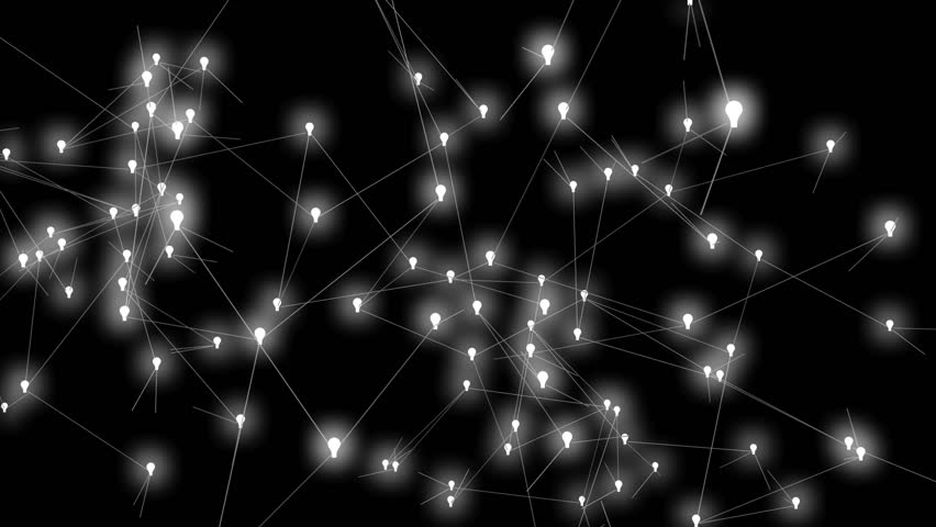 A visualization of an idea spreading through a three dimensional network.