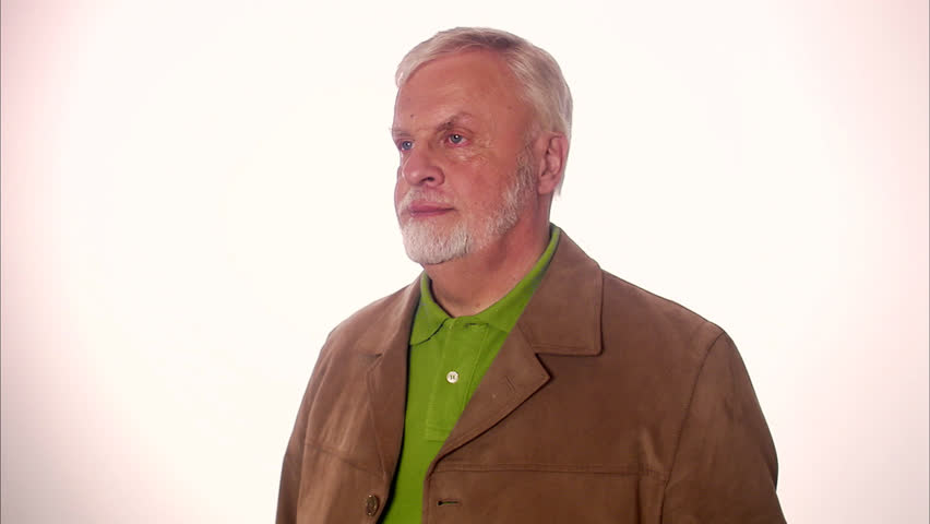 An elderly man revel in other people's misfortunes