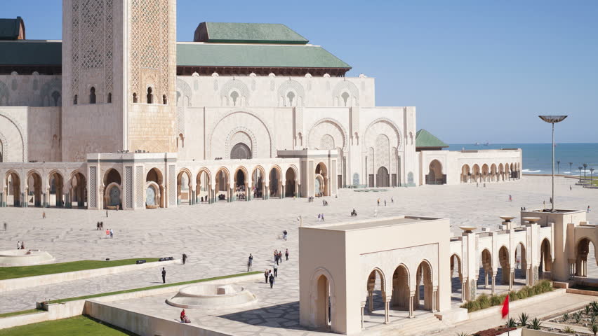 a view of Hassan II Mosque, the third largest mosque in the world, Casablanca