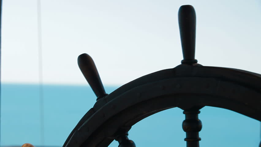 Helm of a Sailing Boat