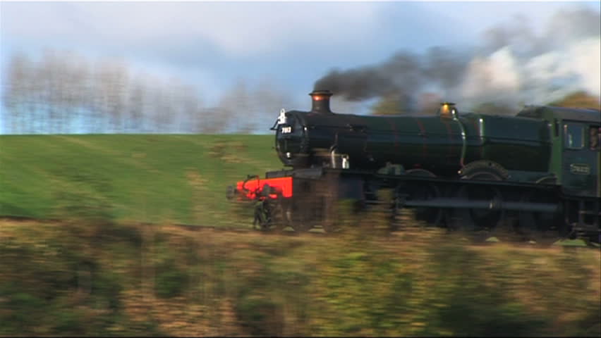 steam train in the countryside